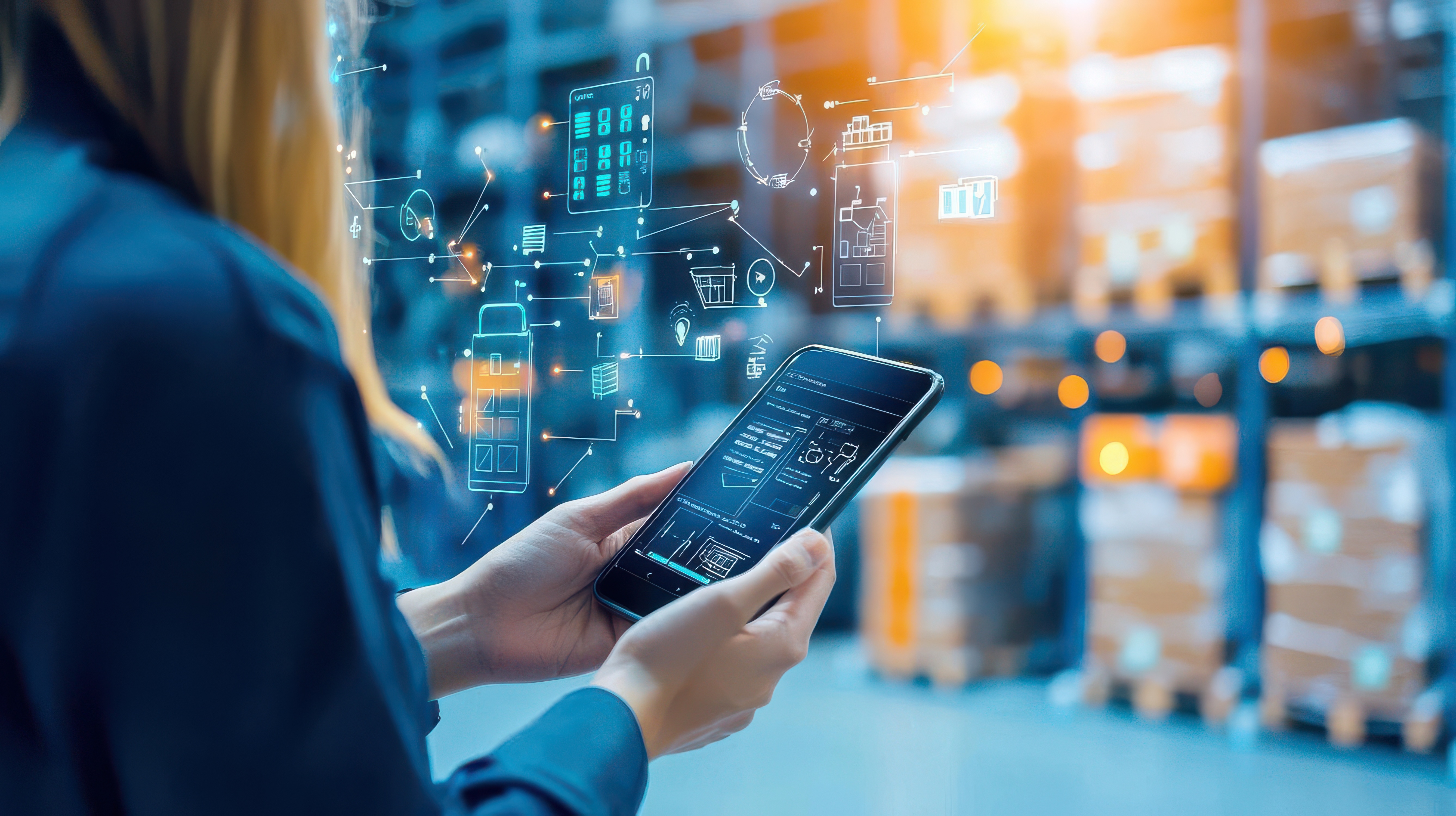 Frau vor einem Whiteboard