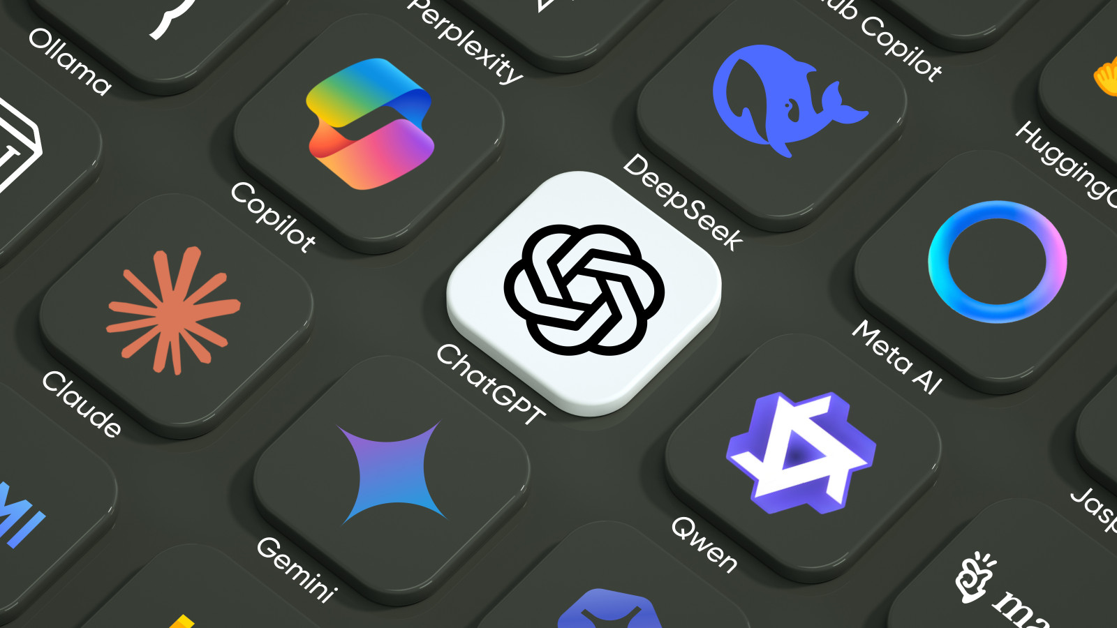 Verschiede Logos von KI Modellen