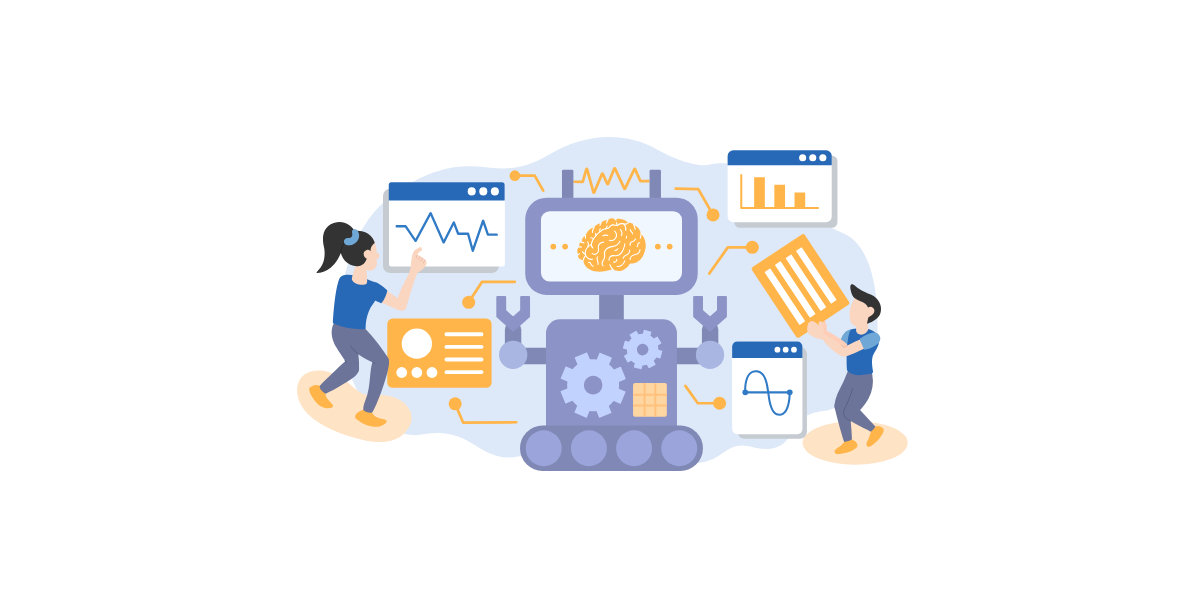 Grafik mit einem Roboter