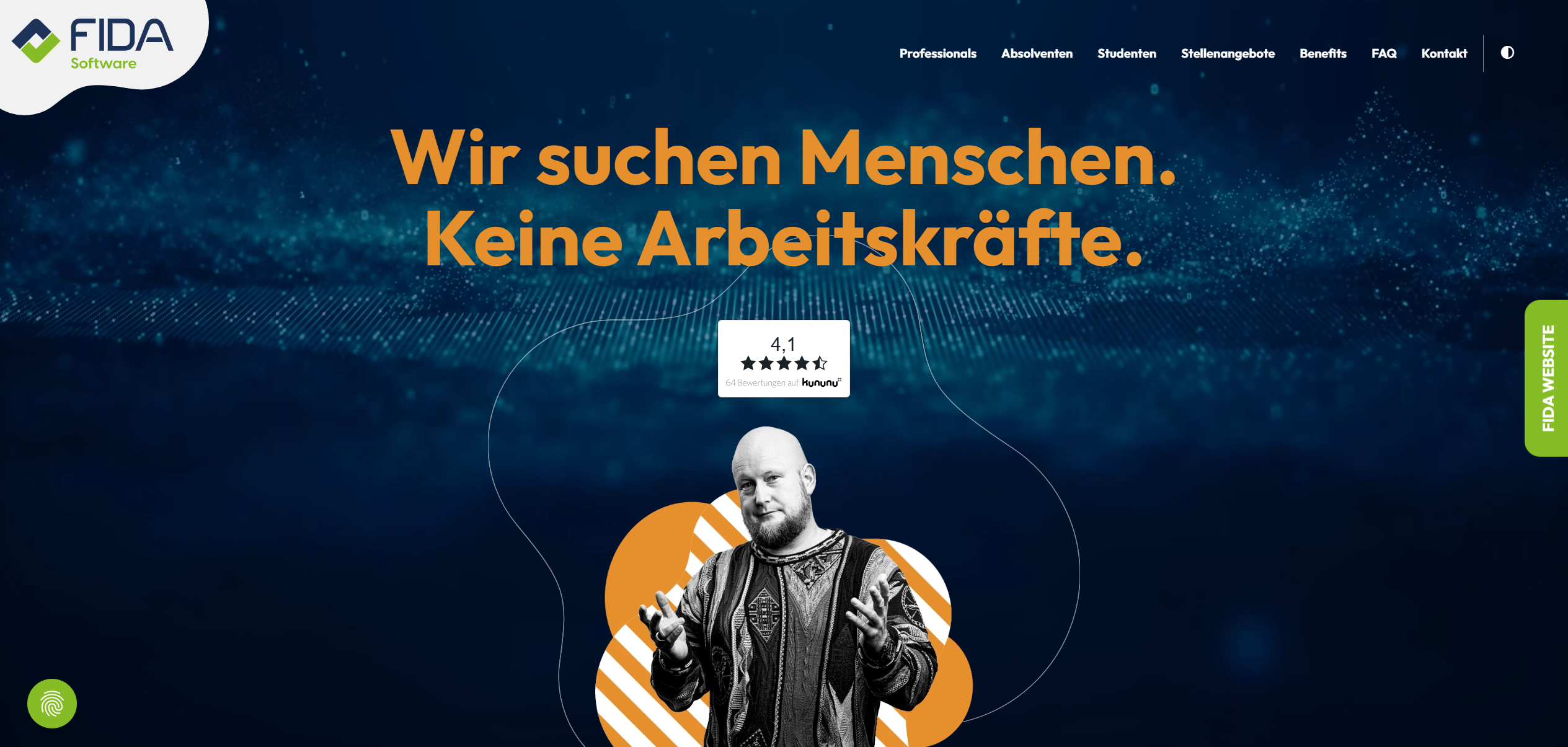 screenshot von jobs.fida.de