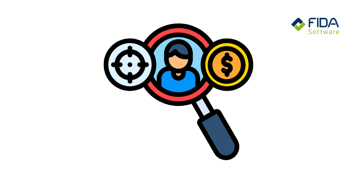 Lupe und Mensch als Icon