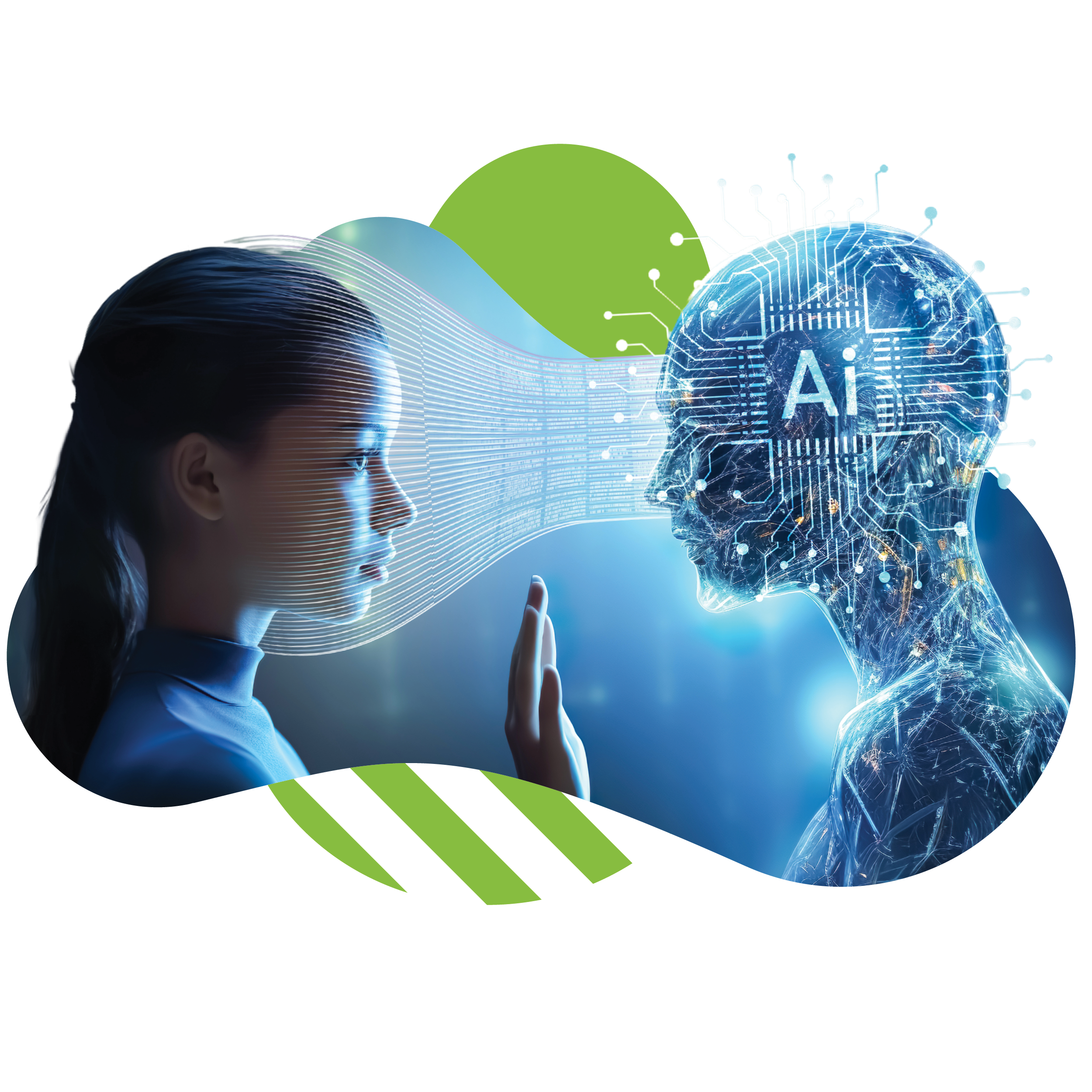 Kind mit einem KI Avatar