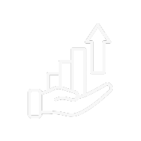 Icon eines Diagramms mit Pfeil nach oben