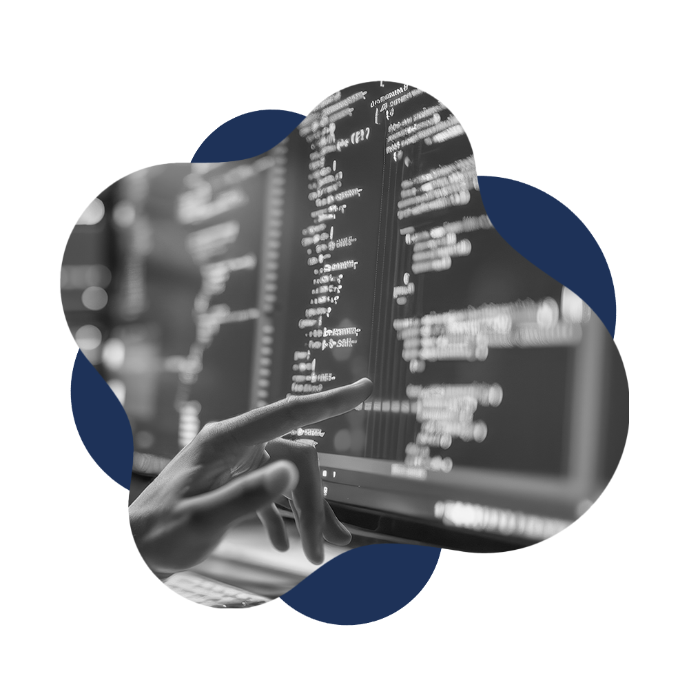 Code auf Monitor