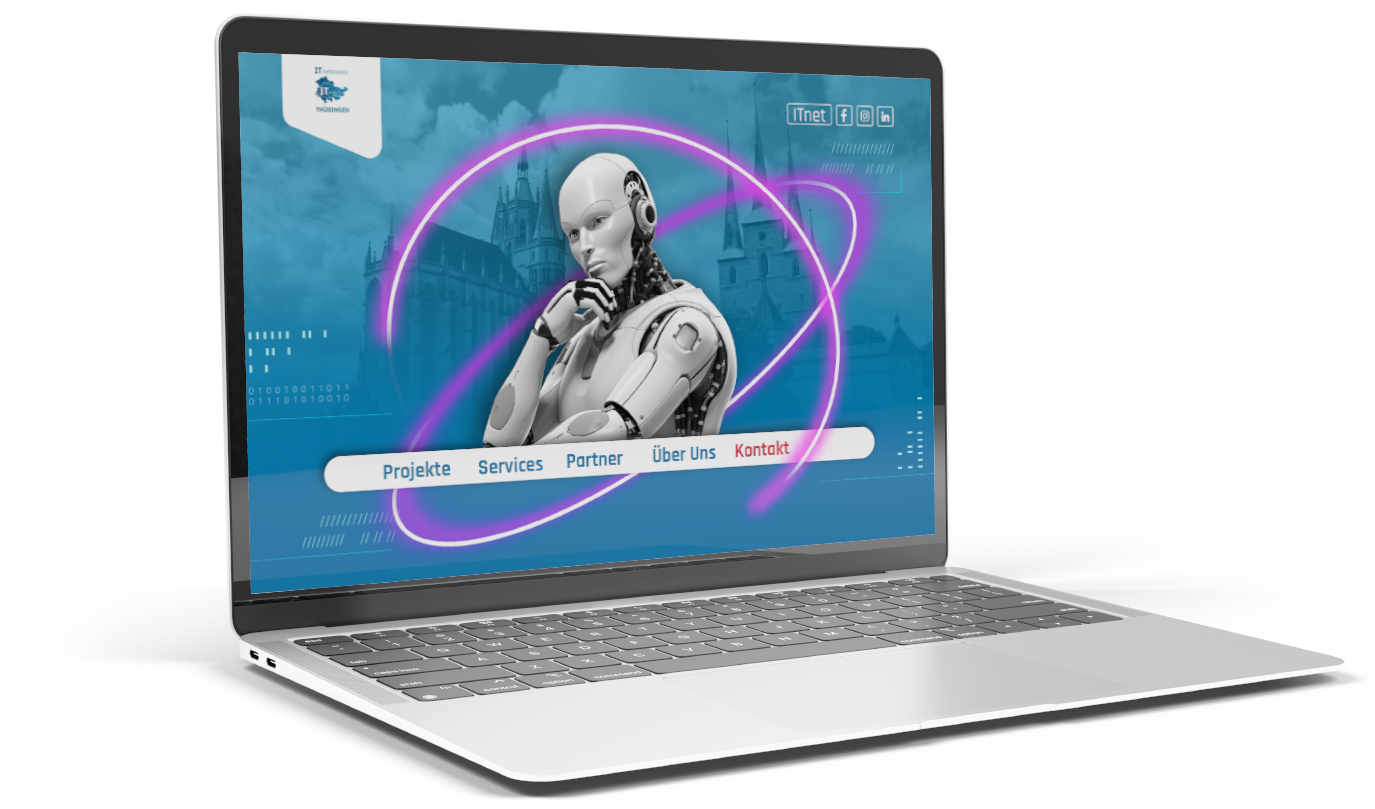 PC mit geöffneter Webseite