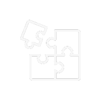 Puzzle Icon weiß