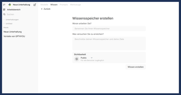 Wissensspeicher GPT4YOU